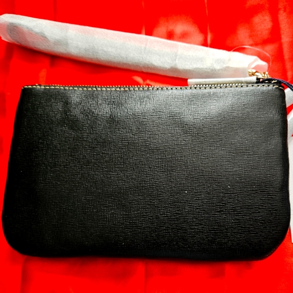 NEW! NWT Dooney & Bourke Black Saffiano Leather Triple Zip Wristlet! - Picture 5 of 13
